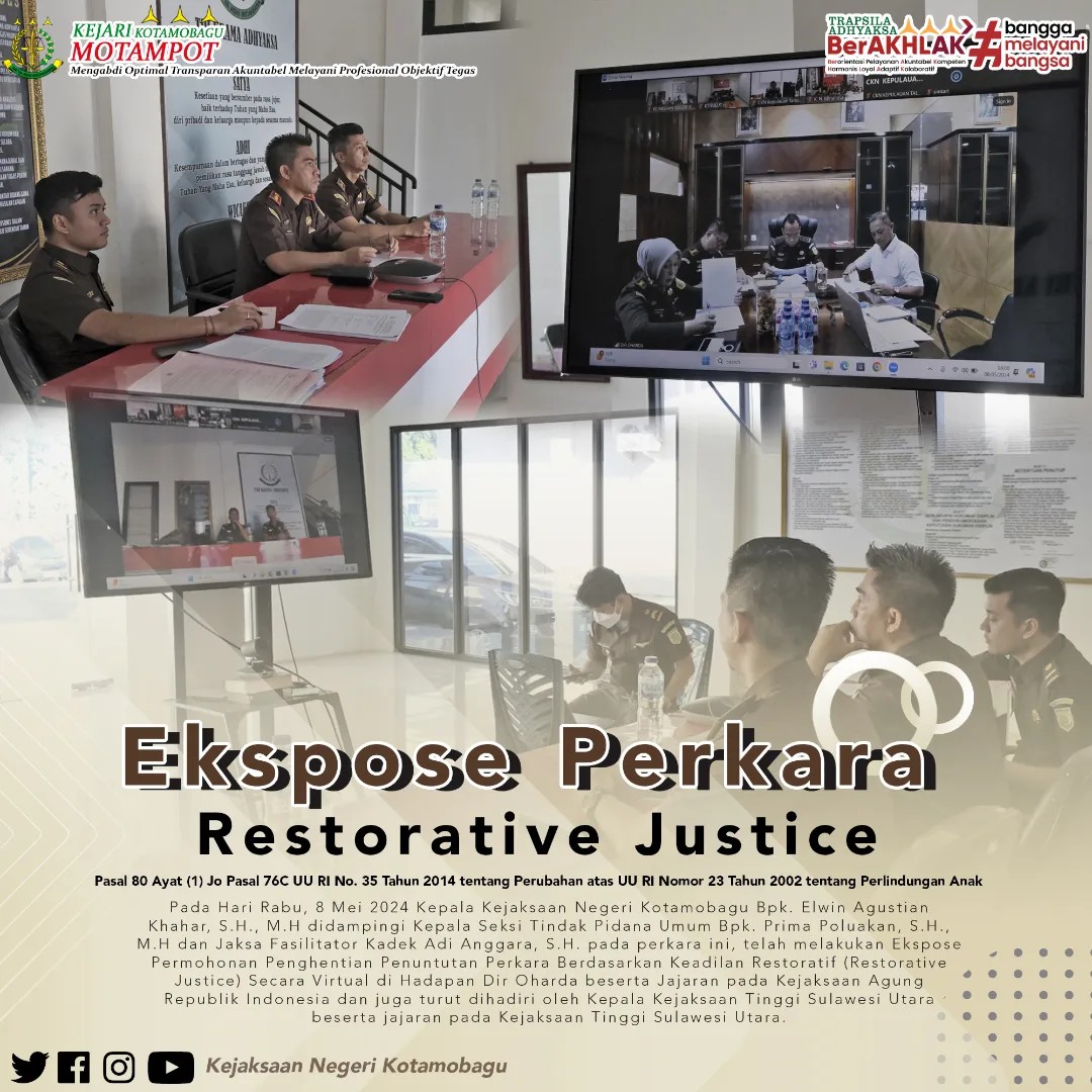 Ekspose Permohonan Penghentian Penuntutan Perkara Berdasarkan Keadilan Restoratif tsk RM